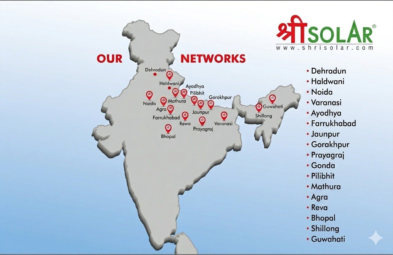Shri Solar Service Network Map